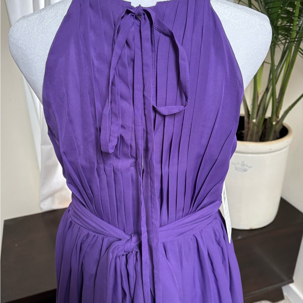 NWT! Elegant Halter Purple Evening/Bridesmaid Gown - Picture 3 of 10